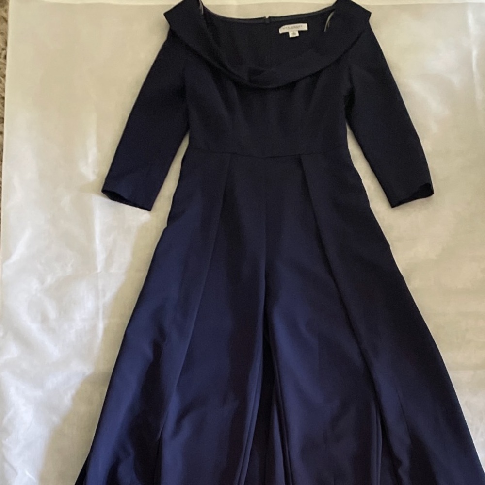 Kay Unger Maxi Jumpsuit Midnight Blue Formal Womens Size 2